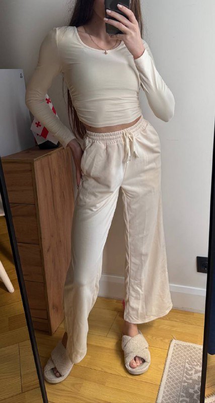 Женский повседневный костюм штаны и лонгслив 4