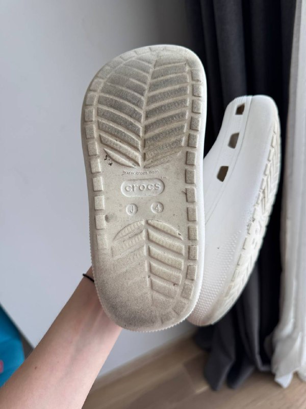 Белые женские сабо Crocs, размер 33-34, американский 4 5