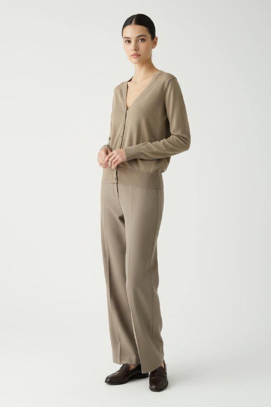 Винтажный бежевый кардиган WE размер M