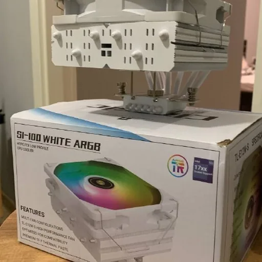Низкопрофильный кулер для процессора SI-100 White ARGB