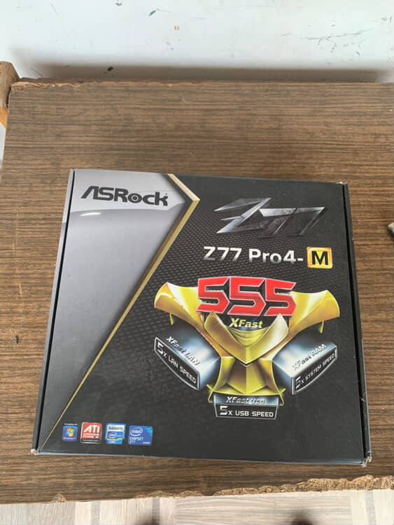 Материнская плата ASRock Z77 Pro4-M, наушники Marshall 3