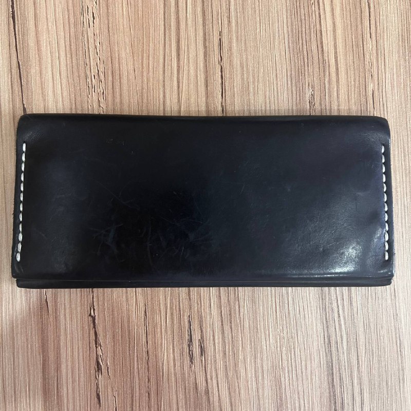 Мужской длинный кошелек портмоне из кожи и замши 7