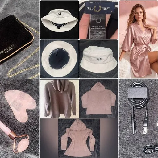 Сумочка Jimmy Choo, панамка Fred Perry, халат, скребок гуаша, кофта, кабели