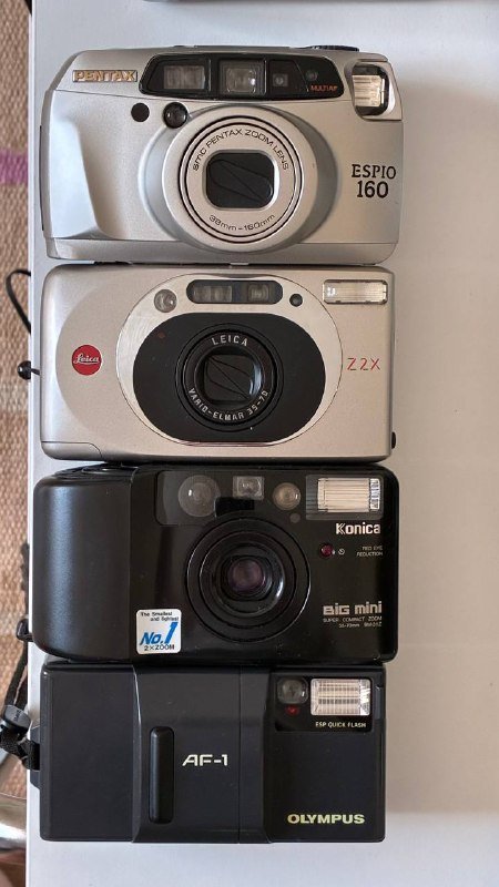 Pentax Espio 160, Konica Big Mini, Leica Z2X, Olympus AF-1